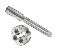 CoCud Tocca e Stampo Set, M12 x 1.75 Filettatura, Sinistra Mano Metrica Alta Velocità Acciaio Macchina Vite Rubinetto & Rotonda Matrice Strumento Kit - (per Riparazione), 1 set