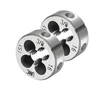 CoCud Tondo Filettatura Matrici, 3/8-16 UNC Filettatura, 9SiCr Lega Utensile Acciaio Vite Fresatura Utensili - (per Macchine Filettatura Riparazione), 2 pezzi