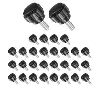 CoCud Viti a Mano Zigrinate, Filettatura M4 Lunghezza Filettatura 10mm Pomelli in Plastica Viti di Fissaggio - (Applicazioni: per Macchine Seghetto), 30 Pezzi