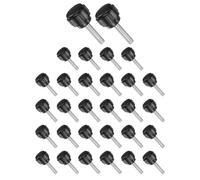 CoCud Viti a Mano Zigrinate, Filettatura M4 Lunghezza Filettatura 15mm Pomelli in Plastica Viti di Fissaggio - (Applicazioni: per Macchine Seghetto), 30 Pezzi