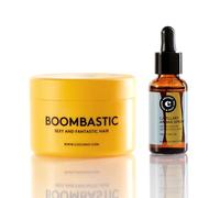 COCUNAT - Boombastic + Siero Per Capelli - Maschera Nutriente - Siero di Argan - Per Capelli Secchi, Danneggiati o Sfibrati - Anti-Crespo - Senza Siliconi - Metodo Ricci - 200ml + 30ml