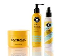 COCUNAT Curl Booster + Boombastic + Curl Spray Metodo Curly | Kit Ricci: gel definizione + maschera nutriente + prodotto fissante. Idrata, nutre ed elimina l'effetto crespo.