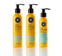 COCUNAT Curl Booster + Curl Moisturizer Leave-In Anti Crespo 250+150ml | Duo gel definitore + Leave-In idratante per ricci. Senza siliconi, solfati né tossine. 99% ingredienti naturali.