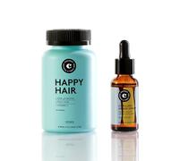 COCUNAT - Happy Hair + Siero Capillare - Vitamine per i capelli + Olio Riparatore Naturale - Combinazione per Proteggere e Rinforzare i Capelli