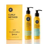 COCUNAT - Metodo Curly - Ricci Perfetti in 2 passi - Idratante Senza Risciacquo + Amplificatore di Ricci - Idrata, Nutre, Rafforza, Elimina L'increspamento e Districa - 250ml+150ml