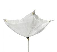 COCUS Deviatore di perdite da soffitto, 76 cm x 76 cm, resistente, semitraslucido per il drenaggio delle perdite sul tetto, telo di emergenza per il raccolta dell'acqua, in vinile rinforzato, con