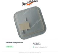(cod. 72A 5121A) per Rolex Vite Ponte del Bilanciere Nuovo Blister Balance Bridg