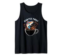 Cod-fee Prima Pesca divertente Pesce e caffè Amante di parole Canotta