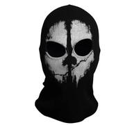 COD - Passamontagna MW2, maschera fantasma con teschio, maschera intera da sci, lavorata a maglia, antivento, scaldacollo, per bici, skateboard, moto, snowboard, sport all'aria aperta, Nero 07,