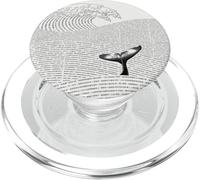 Coda Balena Onda Oceano Linea Minimalista Nero Bianco PopSockets PopGrip per MagSafe