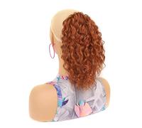 Coda Capelli 10 Inch Short Ponytail Hair Extension Deep Wavy Curly Drawstring Ponytail Hairpieces Heat Resistant Synthetic Curly Ponytail Extension for Women Estensioni coda di cavallo (Color : 30C)