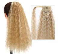 Coda Capelli 22 "lungo Kinky Culry Coda di cavallo Estensione Pasta Magica Termoresistente Culry Sintetico Wrap Around Coda di Cavallo Parrucchino for Le Donne Estensioni coda di cavallo (Color : 001