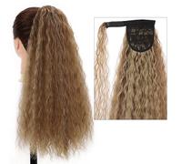 Coda Capelli 22 "lungo Kinky Culry Coda di cavallo Estensione Pasta Magica Termoresistente Culry Sintetico Wrap Around Coda di Cavallo Parrucchino for Le Donne Estensioni coda di cavallo (Color : 001