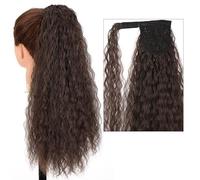 Coda Capelli 22 "lungo Kinky Culry Coda di cavallo Estensione Pasta Magica Termoresistente Culry Sintetico Wrap Around Coda di Cavallo Parrucchino for Le Donne Estensioni coda di cavallo (Color : 001