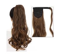 Coda Capelli 22 "onda lunga coda di cavallo estensione pasta magica resistente al calore naturale ondulato sintetico avvolgente coda di cavallo parrucchino for le donne Estensioni coda di cavallo (Co