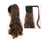 Coda Capelli 22 "onda lunga coda di cavallo estensione pasta magica resistente al calore naturale ondulato sintetico avvolgente coda di cavallo parrucchino for le donne Estensioni coda di cavallo (Co