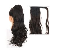 Coda Capelli 22 "onda lunga coda di cavallo estensione pasta magica resistente al calore naturale ondulato sintetico avvolgente coda di cavallo parrucchino for le donne Estensioni coda di cavallo (Co