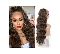 Coda Capelli 26" Coda di cavallo lunga ondulata for capelli sintetici Coulisse sintetica Coda di cavallo riccia ondulata Posticci for donna Clip nell'estensione sintetica coda di cavallo ondulata Este