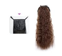 Coda Capelli 35/55/80 cm Ricci Coulisse Coda di Cavallo Resistente Al Calore Sintetico Lungo Corn Onda Coda di Cavallo Estensione Coulisse Ricci Ondulati Coda di Cavallo Posticci for Le Donne Estensio