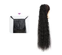 Coda Capelli 35/55/80 cm Ricci Coulisse Coda di Cavallo Resistente Al Calore Sintetico Lungo Corn Onda Coda di Cavallo Estensione Coulisse Ricci Ondulati Coda di Cavallo Posticci for Le Donne Estensio
