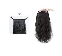 Coda Capelli 35/55/80cm Sintetico Lungo Mais Onda Coda di Cavallo Estensione Coulisse Ricci Coda di Cavallo Ondulata Posticci for Donne Ricci Coulisse Coda di Cavallo Resistente Al Calore Estensioni c