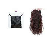 Coda Capelli 35/55/80cm Sintetico Lungo Mais Onda Coda di Cavallo Estensione Coulisse Ricci Coda di Cavallo Ondulata Posticci for Donne Ricci Coulisse Coda di Cavallo Resistente Al Calore Estensioni c