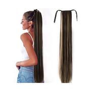 Coda Capelli 45/55/65/75/85CM Estensioni coda di cavallo lunghe sintetiche setose dritte con coulisse Estensioni coda di cavallo dritte Clip in parrucchino for uso quotidiano Party Estensioni coda di