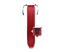 Coda Capelli 45/55/65/75/85CM Estensioni coda di cavallo lunghe sintetiche setose dritte con coulisse Estensioni coda di cavallo dritte Clip in parrucchino for uso quotidiano Party Estensioni coda di