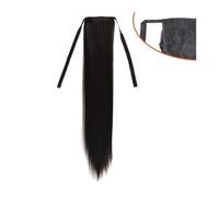 Coda Capelli 45/60/75/85 cm Coda di cavallo lunga e dritta Nastro sintetico Coulisse Estensioni della coda di cavallo Clip nelle estensioni dei capelli lisci Pezzi di capelli naturali for le donne Est