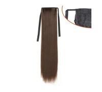 Coda Capelli 45/60/75/85 cm Coda di cavallo lunga e dritta Nastro sintetico Coulisse Estensioni della coda di cavallo Clip nelle estensioni dei capelli lisci Pezzi di capelli naturali for le donne Est