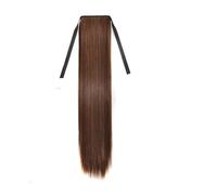 Coda Capelli 45/60/75/85 cm Coda di cavallo lunga e dritta Nastro sintetico Coulisse Estensioni della coda di cavallo Clip nelle estensioni dei capelli lisci Pezzi di capelli naturali for le donne Est