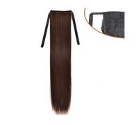 Coda Capelli 45/60/75/85 cm Coda di cavallo lunga e dritta Nastro sintetico Coulisse Estensioni della coda di cavallo Clip nelle estensioni dei capelli lisci Pezzi di capelli naturali for le donne Est