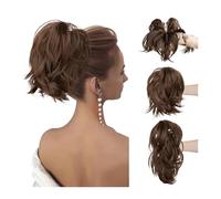 Coda Capelli Capelli biondi finti Coda finta for donna Clip for artiglio sintetico nelle estensioni dei capelli coda di cavallo Parrucchino fai da te Estensioni coda di cavallo(8L)