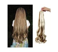 Coda Capelli Capelli Intrecciati Ricci Francesi 22 Pollici Trecce Rimbalzanti Pre Allungate Capelli Sciolti Ondulati Leggeri Trecce Sintetiche Estensioni Dei Capelli for Donne Nere Estensioni coda di