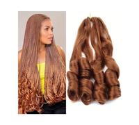 Coda Capelli Capelli Intrecciati Ricci Francesi 22 Pollici Trecce Rimbalzanti Pre Allungate Capelli Sciolti Ondulati Leggeri Trecce Sintetiche Estensioni Dei Capelli for Donne Nere Estensioni coda di