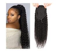 Coda Capelli Capelli ricci crespi con coulisse Coda di cavallo Remy Capelli umani lunghi 12-26 pollici Cury coda di cavallo brasiliana Clip nelle estensioni 100 g / 150 g for le donne Estensioni coda