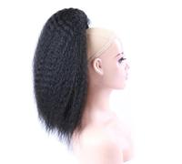 Coda Capelli Capelli Soffio alto Afro Parrucchino Falso sintetico Coulisse Coda di cavallo Elastico Estensione dei capelli for le donne Ricci crespi Coda di cavallo sintetico Estensioni coda di cavall