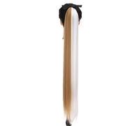 Coda Capelli Clip di estensione for capelli ondulati lunghi a coda di cavallo sintetica da donna in coda di cavallo che avvolge la fibra resistente al calore bionda nera Estensioni coda di cavallo(Col