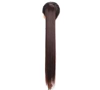 Coda Capelli Clip di estensione for capelli ondulati lunghi a coda di cavallo sintetica da donna in coda di cavallo che avvolge la fibra resistente al calore bionda nera Estensioni coda di cavallo(Col