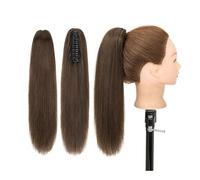Coda Capelli Clip for artiglio Estensione coda di cavallo Capelli umani Remy indiani Coda di cavallo Parrucchino 14-22 pollici Coda di cavallo lunga e setosa Estensioni dei capelli for le donne Estens