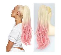 Coda Capelli Coda di cavallo ondulata lunga da 26 pollici con coulisse Clip sintetica multistrato nelle estensioni dei capelli della coda di cavallo Coda di cavallo sintetica for le donne ogni giorno