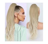 Coda Capelli Coda di cavallo ondulata lunga da 26 pollici con coulisse Clip sintetica multistrato nelle estensioni dei capelli della coda di cavallo Coda di cavallo sintetica for le donne ogni giorno