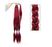 Coda Capelli Estensione della coda di cavallo intrecciata lunga dritta, extension for capelli a coda di cavallo avvolgenti da 32 pollici con elastico Coda di cavallo morbida for capelli sintetici for