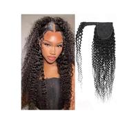 Coda Capelli Estensione della coda di cavallo riccia crespa Colore naturale Avvolgente Coda di cavallo dei capelli umani con pasta magica Capelli remy brasiliani Coda di cavallo riccia Posticci Estens