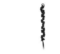 Coda Capelli Estensione lunga coda di cavallo intrecciata con fascia elastica, pezzi di capelli coda di cavallo intrecciata sintetica nera Estensione dei capelli coda di cavallo avvolgente for le donn