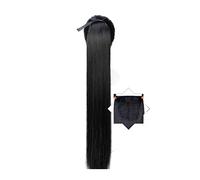 Coda Capelli Estensioni della coda di cavallo con coulisse dritta 45/55/65/75/85 CM Estensioni della coda di cavallo dritte e setose lunghe sintetiche Clip in parrucchino for uso quotidiano Festa Este