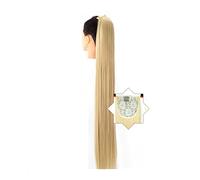 Coda Capelli Estensioni della coda di cavallo con coulisse dritta 45/55/65/75/85 CM Estensioni della coda di cavallo dritte e setose lunghe sintetiche Clip in parrucchino for uso quotidiano Festa Este