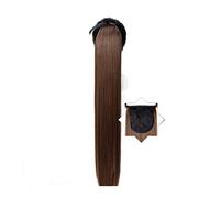Coda Capelli Estensioni della coda di cavallo con coulisse dritta 45/55/65/75/85 CM Estensioni della coda di cavallo dritte e setose lunghe sintetiche Clip in parrucchino for uso quotidiano Festa Este