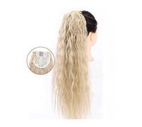 Coda Capelli Estensioni lunghe della coda di cavallo dell'onda del mais 22 "Coda di cavallo sintetica lanuginosa dei posticci della clip nelle estensioni dei capelli della coda di cavallo for le donne