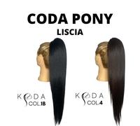 Coda capelli extension a cuffia effetto naturale Modello Pony liscia mossa ricci